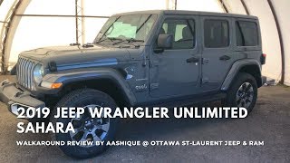 2019 Jeep Wrangler Unlimited Sahara Walkaround Review [upl. by Carman]