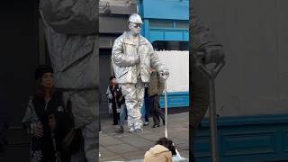 Amazing Magic Silver Man Levitaing in Covent Garden London [upl. by Covell]