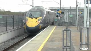 Trains at Ebbsfleet International HS1 200116 [upl. by Loriner]