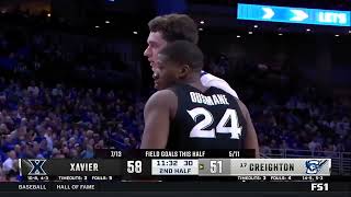 Creighton Mens Basketball vs Xavier Highlights 01232024 [upl. by Damalas]