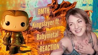 Indie Girl Reacts to BRING ME THE HORIZON  KINGSLAYER FT BABYMETAL  All the noises in one song [upl. by Elga113]