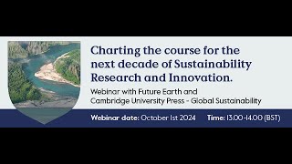 Webinar Charting the course for the next decade of sustainability research and innovation [upl. by Buyer]