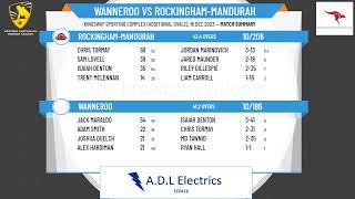 WA Premier Cricket  Mens Fourth Grade  Round 9  Wanneroo v RockinghamMandurah [upl. by Knapp]