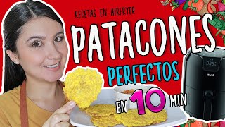 Cómo hacer PATACONES o TOSTONES de Plátano Verde en la AirFryer  RECETA DEFINITIVA  Do It Laura [upl. by Lunseth989]