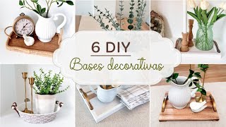 DIY 6 Bases  Bandejas decorativas FÁCILES Y ECONÓMICAS de Realizar 😍 [upl. by Areikahs]