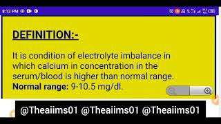 Hypercalcemia 🩺 ☑️for NORCET preparation and bsc nursing GNM  ANM competitive exams [upl. by Rodie]