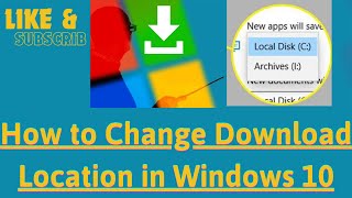 How to Change Download Location in Windows 10 [upl. by Iadrahc]