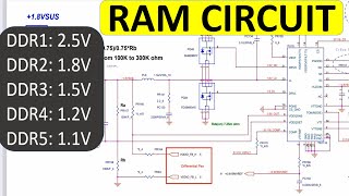 RAM Circuit Diagram for Laptop DDR2 DDR3 DDR4 DDR5 DDR1 Schematic analysis [upl. by Mila]