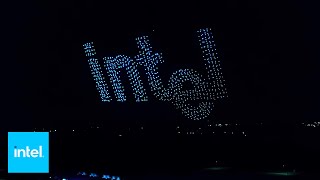 50 Years Of Record Breaking Innovation Drone Light Show  Intel [upl. by Ileane]