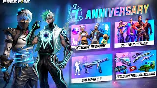 7th Anniversary Free Rewards🥳Free Fire India  Free Fire New Event  Ff New Event [upl. by Damaris432]