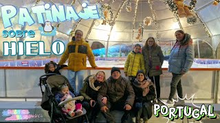 ¡¡CELEBRAMOS AÑO NUEVO PATINANDO🥳⛸️PISTA DE HIELO EN BRAGANZAPORTUGAL❄️⛷️NALUCHI VLOG [upl. by Atokad]