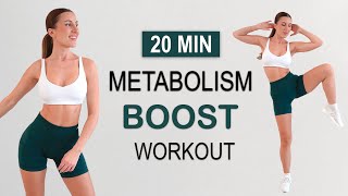 20 Min MORNING METABOLISM BOOST  All Standing  Full Body Fat Burning Workout  No Repeat [upl. by Gnod512]