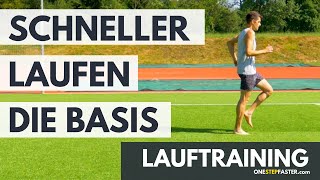 Lauftechnik verbessern  Schneller Laufen mit der richtigen Basis für einen effizienten Laufstil [upl. by Aisatal254]