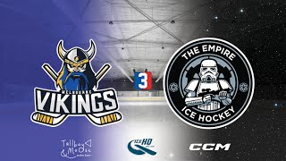 Vikings v Empire Div 3  22nd October  IceHQ Rec League ice hockey [upl. by Eugor]