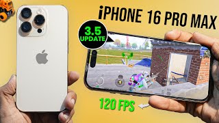 iPhone 16 Pro Max 120 FPS BGMI Test in 35 Update 🔥 Heating amp Battery Drain 🤐 [upl. by Oirottiv]