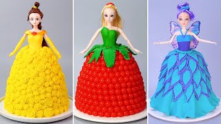 Beautiful Barbie Doll Cake Decorating 👑 Tsunami Doll Cake  Awesome Cake Decorating Tutorial [upl. by Dittman]