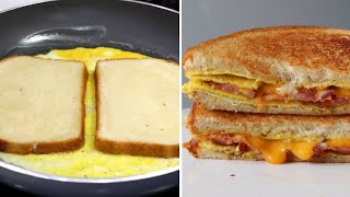 Gimmick or Genius Weird way to make a Bacon Egg and Cheese Sandwich [upl. by Nohsed]