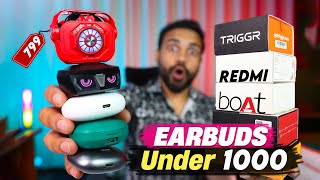 Top 5 Earbuds Under 1000  Best 5 tws Under 1000  Under 1k Earbuds [upl. by Atalie870]