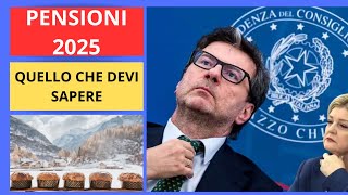 PENSIONI 2025TUTTO QUELLO CHE DEVI SAPERE [upl. by Ydnyl387]