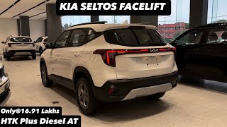 New Kia Seltos Facelift 2024 HTK Plus Diesel AT  MOST VFM VARIANT WITH SUNROOF  Full review 😍🔥 [upl. by Margalit]