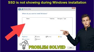 SSD is not showing during Windows Installation  Drive not showing during Windows installation [upl. by Eleph]