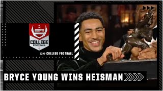 Bryce Young wins 2021 Heisman Full Interview  College Football on ESPN [upl. by Anitniuq]