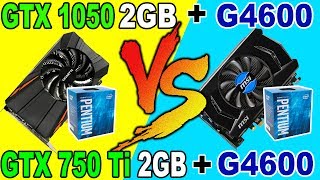 GTX 1050 VS GTX 750 ti  Pentium G4600 Comparison [upl. by Atirahc]