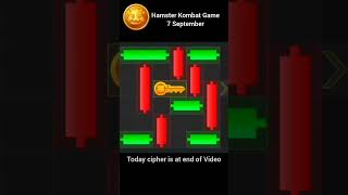 Hamster Kombat 7 september Key video and cipher hamstergame hamsterkombatdailycipher [upl. by Sam223]