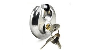 Lock picking a disc padlock with absolutely no skill in under 60 seconds [upl. by Llesig]