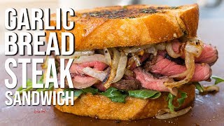 Garlic Bread Steak Sandwich  SAM THE COOKING GUY [upl. by Av]