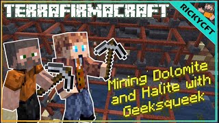 Mining Dolomite and Halite with Geeksqueek  Terrafirmacraft [upl. by Anigue12]