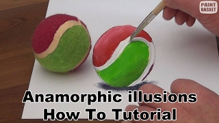 Anamorphic illusion tutorial  How to make 3D trick art [upl. by Akehs]