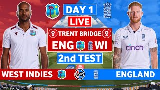 England vs West Indies 2nd Test Live Scores  ENG vs WI 2nd Test Day 1 Live Scores amp Commentary [upl. by Noreh]