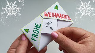 DIY Überraschungskarte basteln für Weihnachten🎄Weihnachtskarten basteln 2024 Bastelideen [upl. by Pacian565]