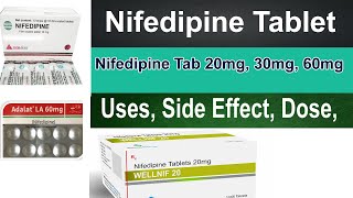 Nifedipine Tablet  Nifedipine 20 mg tablet  Depin 10Adalat la 30mg uses side effectdose hindi [upl. by Nostaw]