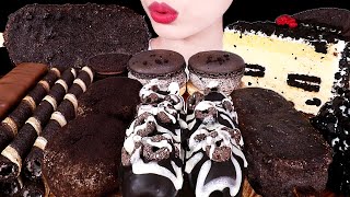 ASMR MUKBANG｜OREO CHOCOLATE PARTY ICE CREAM MOCHI MACARON PAVE CHOCOLATE CHEESE CAKE 오레오 초콜릿 먹방 [upl. by Tacye130]