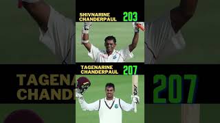 Chanderpauls Only father and son to score 200 in cricket historyshorts cricket chanderpaul [upl. by Juanita82]