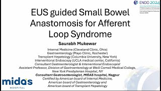 EUS Guided Small bowel Anastomosis for Afferent Loop syndrome By Dr Saurabh Mukewar [upl. by Cutter305]