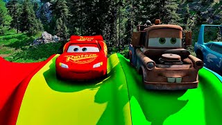 Big amp Small McQueen vs Chick Hicks vs Tow Mater vs King Dinoco vs Duch Hudson  BeamNG [upl. by Horowitz]