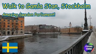 Ep 11  Walk to Gamla Stan Stockholm  Amazing Sweden Parliament  Stockholm Sweden [upl. by Belshin]