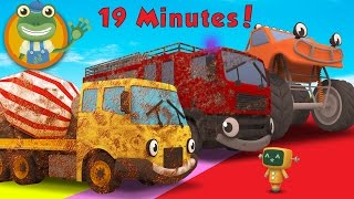 Car cartoons full episodes amp Leo the truck cartoon for kids  Street vehicles amp big trucks for kids [upl. by Tarrance520]