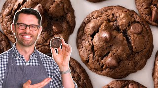 Super Easy Double Chocolate Chip Cookies Recipe [upl. by Kristan356]