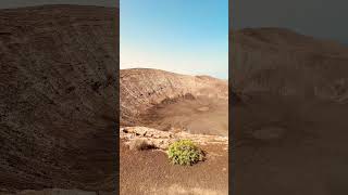 The crater of the dormant volcano Caldera Blanca on lanzarote [upl. by Waring]