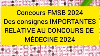 concours Médecine FMSB 2024 Des dispositions importantes [upl. by Leonore419]