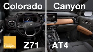 2023 Colorado Z71 vs Canyon AT4 Interior  One Better than the Other [upl. by Jeritah]