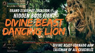 How To Get To Ancient Ruins Grand Stairway  Secret Divine Beast Boss REMATCH 🦁  Elden Ring DLC [upl. by Kalbli]