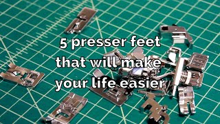 top 5 presser feet for sewing machines — best sewing foot for beginners — high and low shanks [upl. by Ellen]