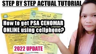 How to get PSA CENOMAR ONLINE using cellphone 2022 update [upl. by Kipper868]