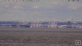 Baltimore Francis Scott Key Bridge Live Camera 10152024 1136 AM  424 PM Sunny [upl. by Zenas]