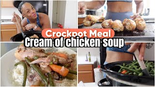 DUMP AND GO CROCK POT MEAL  cream of chicken and Rice Soup [upl. by Ithaman]